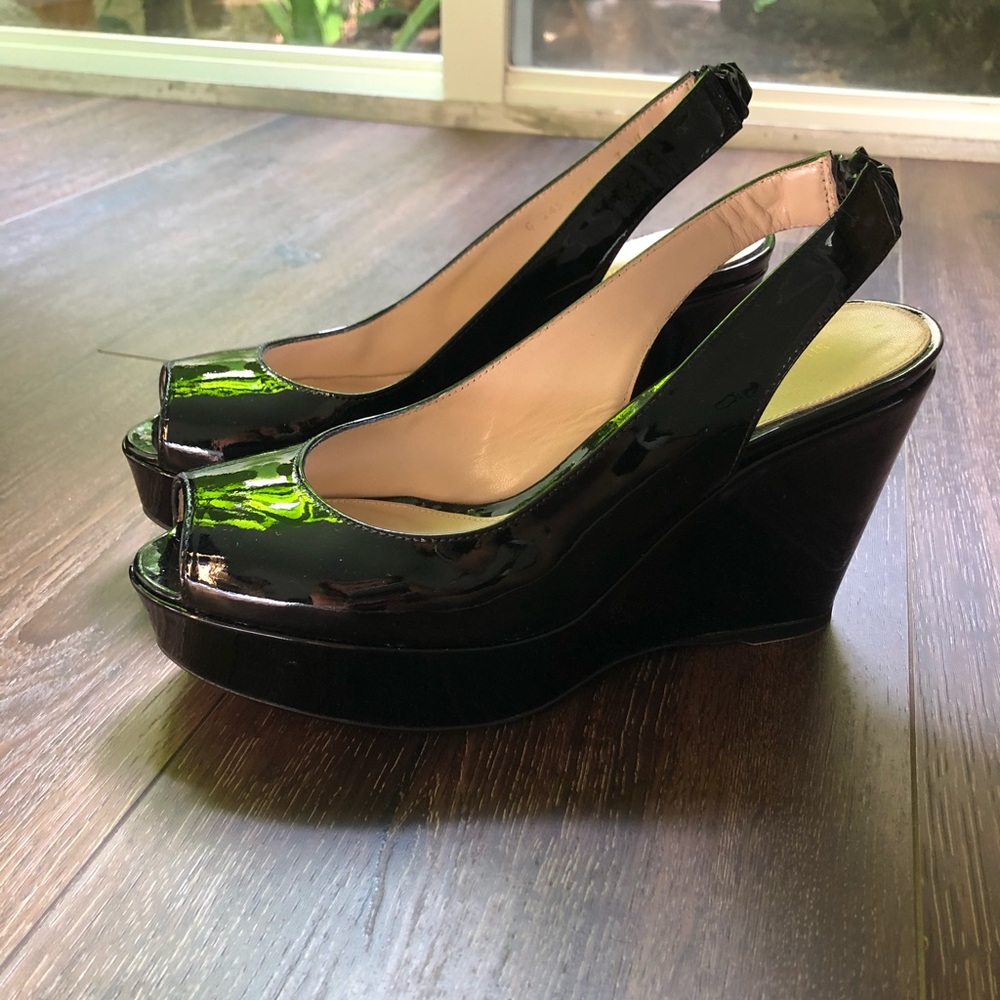 Stuart Weitzman Patent Leather Wedges